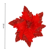 Springos CA1260 BOŽIČNI OKRASEK POINSETTIA 28 CM