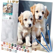 Massido Slikanje po številkah 40x50 cm Massido Puppies