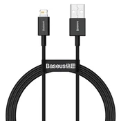 BASEUS Baseus Superior Fast Charge USB-A to Lightning kabel, 2,4 A, 1 m - črn