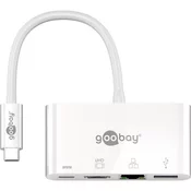 Goobay USB-C / 3x USB + HDMI + Ethernet bel dock priklopna postaja