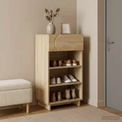 vidaXL Omara za čevlje 48 x 38 x 87,5 cm Konstruiran les Sonoma hrast