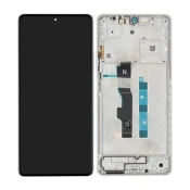 Xiaomi Redmi Note 13 5G 2312DRAABC - LCD zaslon + steklo na dotik + okvir (Arctic White) - 5600040N1700 Genuine Service Pack