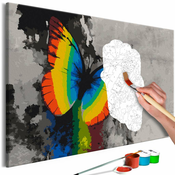Slika za samostalno slikanje - Colourful Butterfly 60x40