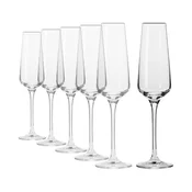 6-piece champagne glass set, made of crystalline glass, 180ml, Avant-