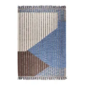 Modra/rjava bombažna preproga 160x230 cm Hampton – Dutchbone