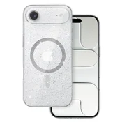 Silikonski ovitek Glitter MagSafe za iPhone 17 Air - prozoren z bleščicami