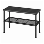 NIPASEN Klupa s ormaricem za obucu, crna, 79x35x52 cm
