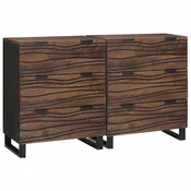 Vidaxl Komplet stranske omare 2 szt. Oreh 120 x 33,5 x 75 cm