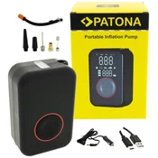 PATONA potovalni mini kompresor za avto, kolo/ powerbank 4000 mAh/ LED SOS/ USB-A/ USB-C/ LCD