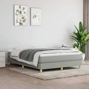Okvir za krevet s oprugom svjetlosivi 140 x 190 cm od tkanine