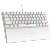 Rampage Tipkovnica PLOWER K60 US Layout s podporo za zapestja, RED Switch - BELA / HR SLOVA