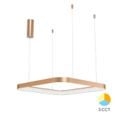 Braytron LED visilica BRY-BELLA-SLP-PD-KVADRATNA-ZLATNA-46W-3U1-IP20