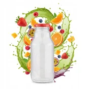 shumee Steklenica KUBUŚ za sok, sirup, vodo 330 ml + pokrovček Steklenice
