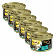 GimCat ShinyCat piščanec + rakci 6x70 g