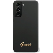 Guess Samsung Galaxy S23 Ultra black hardcase Silicone Vintage Gold Logo (GUHCS23LSLSMK)