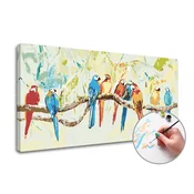 Slikanje po številkah PAPAGAS | srednja težavnost - 120x60 cm - raztegnjeno platno na okvirju
