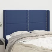 Vidaxl vidaXL Vzglavnik s krilci moder 147x16x118/128 cm blago