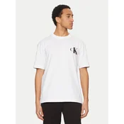 Calvin Klein Jeans Majica J30J327475 Bela Regular Fit