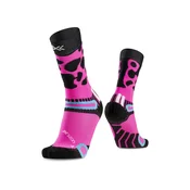 X-BIONIC Hike Discover Crew nogavice, fluo pink frog (EU 37-38)