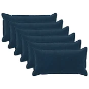Vidaxl Prevleka za blazino 6 kos HOUTEN Modra 40 x 70 cm Mikrofibra