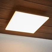 Lucande Stropna svetilka LED Henni, IP65, senzor, 30x30 cm, antracit - Sodobni - temno siva, bela - Kovina