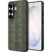 Lacoste PVC Blend Monogram magnetni zadnji pokrov za Samsung Galaxy S26 Ultra khaki