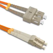 Qoltec SC/UPC - LC/UPC optični patchcord | Večmodni | 50/125 | OM2 | Duplex | 5 m