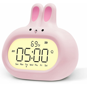 Dardanar Zajčja digitalna budilka s prikazom dneva, ljubek dizajn zajčka, (21156270)