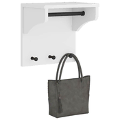 Vidaxl vidaXL Stenski stojalo za oblačila SANDNES 43x30x42 cm masivni borov les