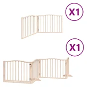 Vidaxl Ograda za pse z vrati zložljiva 6 panelov 480 cm topolovina
