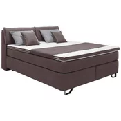 Mömax Postelja Boxspring Tabea, Temno Rjava, 160x200