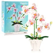 slomart LEAN TOYS Orchideja v lončku - gradbeni bloki, 718 el.
