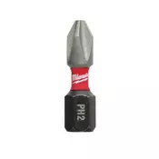 MILWAUKEE Shockwave vijačni nastavki PH2 x 25 mm - 2 kom