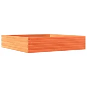 Vrtna sadilica voštano smeda 110x110x23 cm masivna borovina