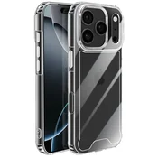 AVIZAR Ovitek za iPhone 17 Pro Max s silikonskim robom in ojačanimi vogali, Prozorno, (5000189863)