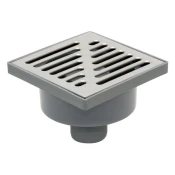 shumee Rešetka za odtok kanalizacije, rešetka iz nerjavečega jekla, 150x150 mm, odtok navzdol