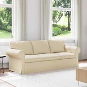 vidaXL Kavč krema 215 x 82 x 80 cm Kovina