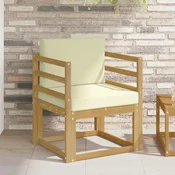 2 Komad Set vanjskih sofa Poliester Bijela i Krem