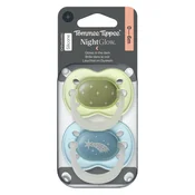 Tommee Tippee tolažilna duda - silikon , nočna, 0-6m, M, 2/1
