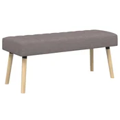 Klupa s utorima Sivosmeda 110 x 40 x 46 cm Tkanina
