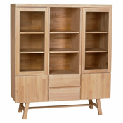 Vitrina iz hrastovega lesa 130x150 cm Brooklyn - Rowico