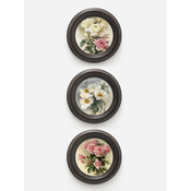 Home Gallery Set od 3 mini slike Ruže u smedem okviru 17.5cm