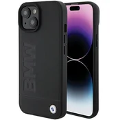 shumee Usnjen ovitek BMW za iPhone 15 črne barve