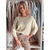 Sweter damski one size oversize SOFTICAN beżowy Dstreet