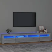 TV ormaric s LED svjetlima boja hrasta sonome 240x35x40 cm