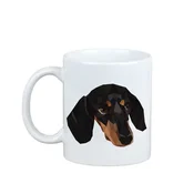 Artdog Kratkodlaki jazbečar - skodelica s fotografijo in napisom geometrijski pes Art-Dog
