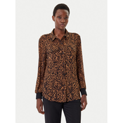 DKNY Srajca P43A8FXZ Rjava Regular Fit