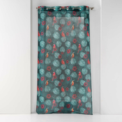 Douceur d intérieur  Voile zavese PANNEAU A OEILLETS 140 x 240 CM VOILE SABLE IMPRIME CARACAS BLEU  Modra