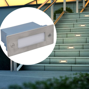 vidaXL LED Vgradne Svetilke za Stopnišče 6 kosov 44x111x56 mm