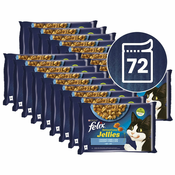 Vrečke FELIX Sensations Jellies, okusen izbor rib v želatini 72x85 g